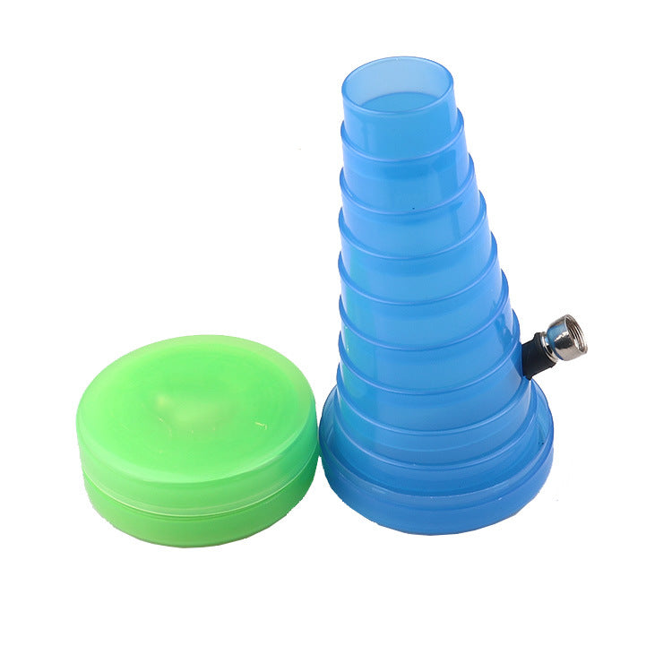 Portable Detachable Plastic Folding Water Bong