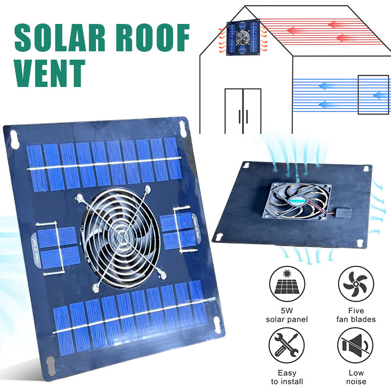 Solar Powered Exhaust Fan For Greenhouse Shed