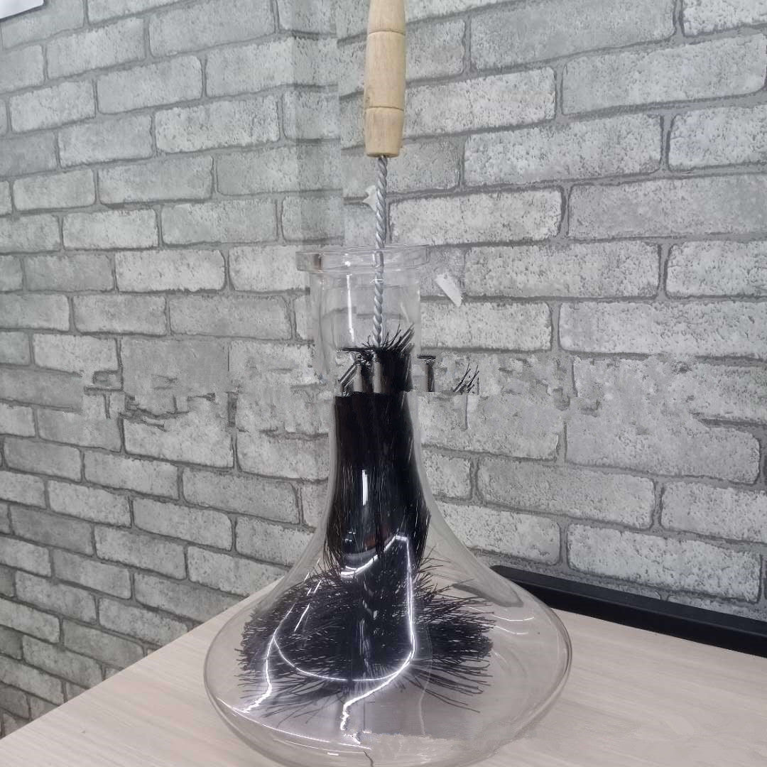 Hookah Glass Bottle Cleaning Brush With Wooden Handle