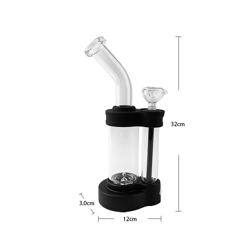 Glass Pot Lightning Light Glass Water Bong