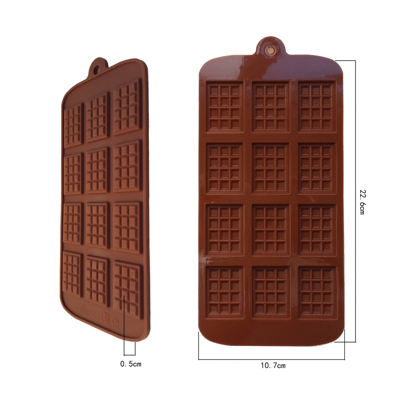 12pc Chocolate non-stick silicone chocolate mold