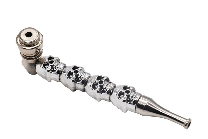 Weed Crusher Skull Smoking Pipe