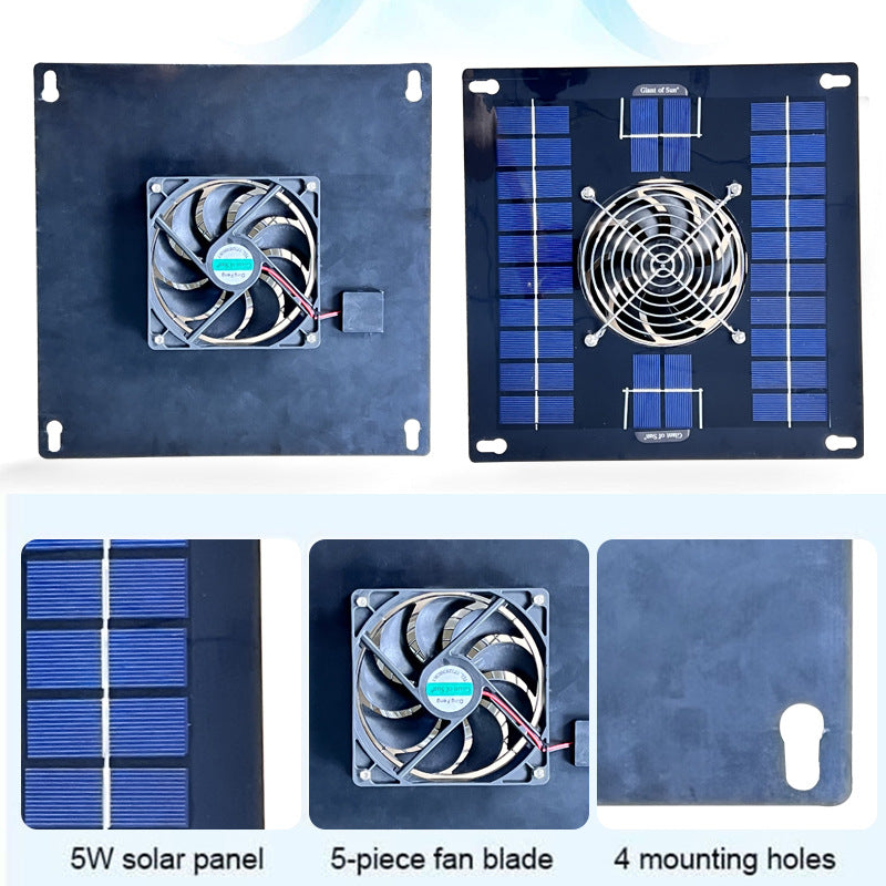 Solar Powered Exhaust Fan For Greenhouse Shed