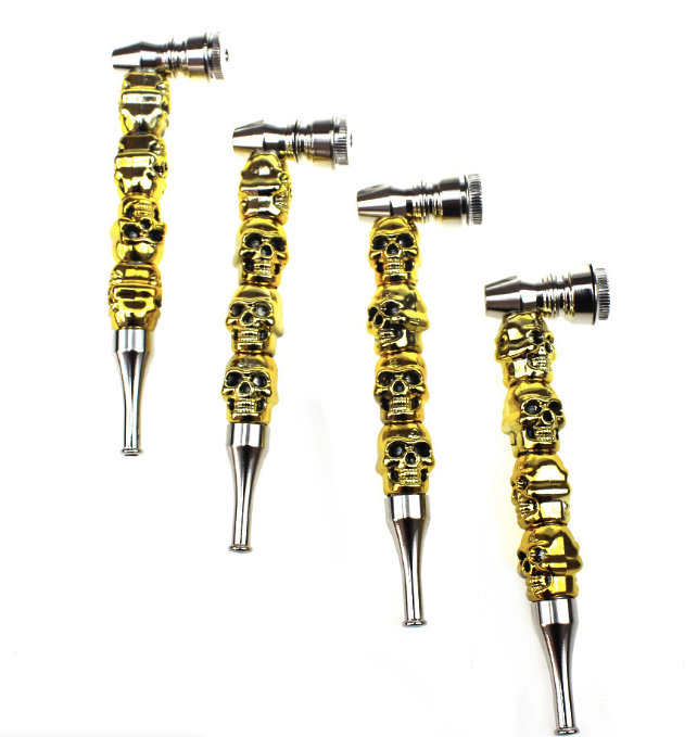 Weed Crusher Skull Smoking Pipe