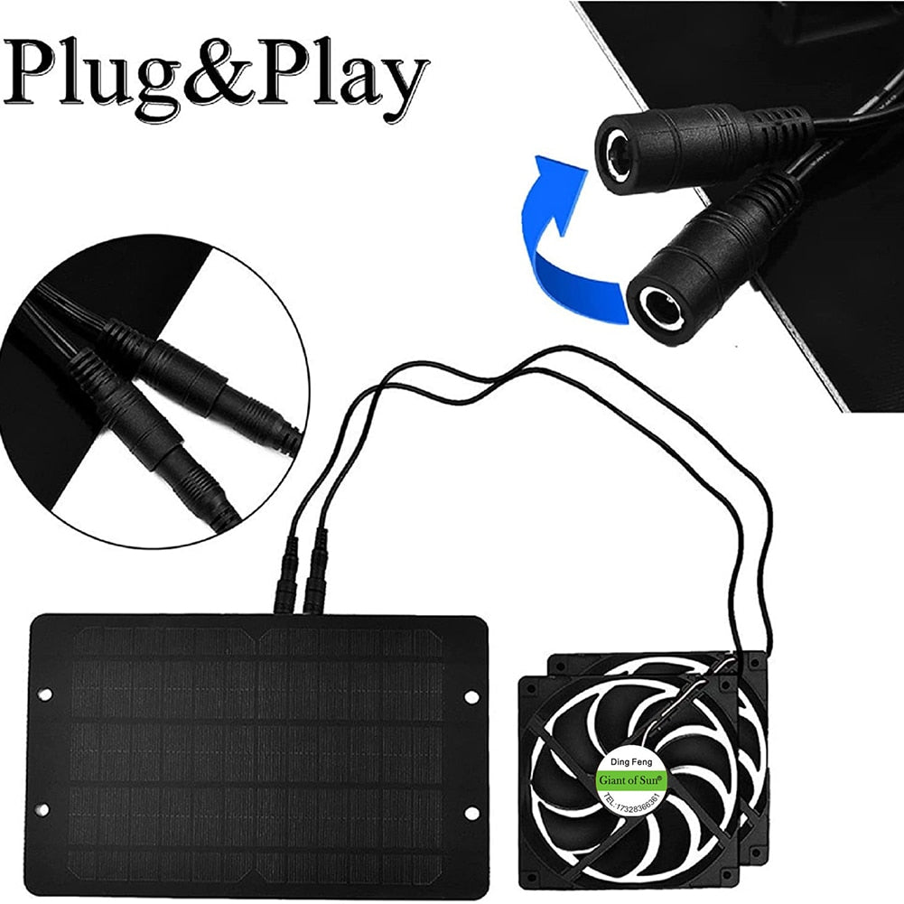 Solar Fan Air Extractor Mute Eco-Friendly Ventilation Fan