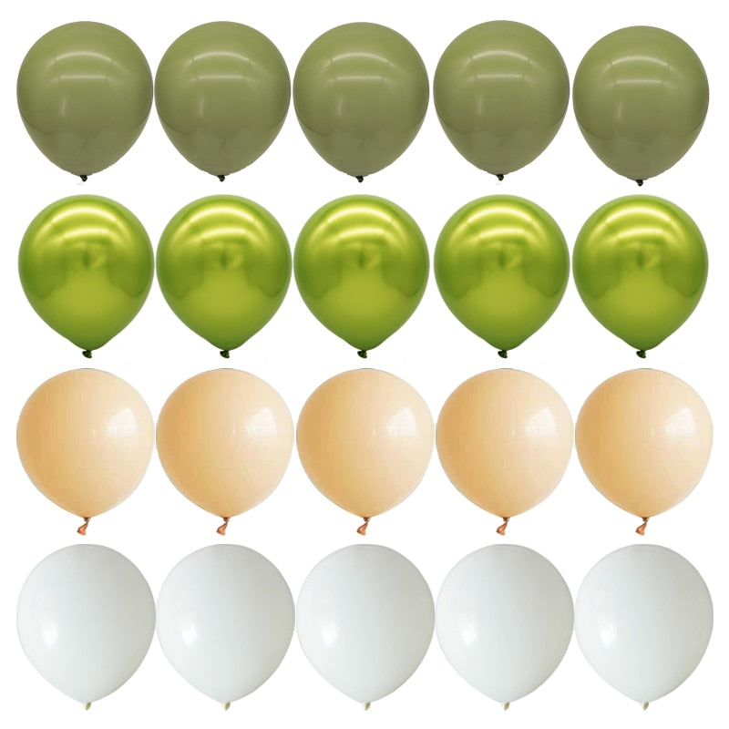 40pcs 10inch Green Latex Balloons
