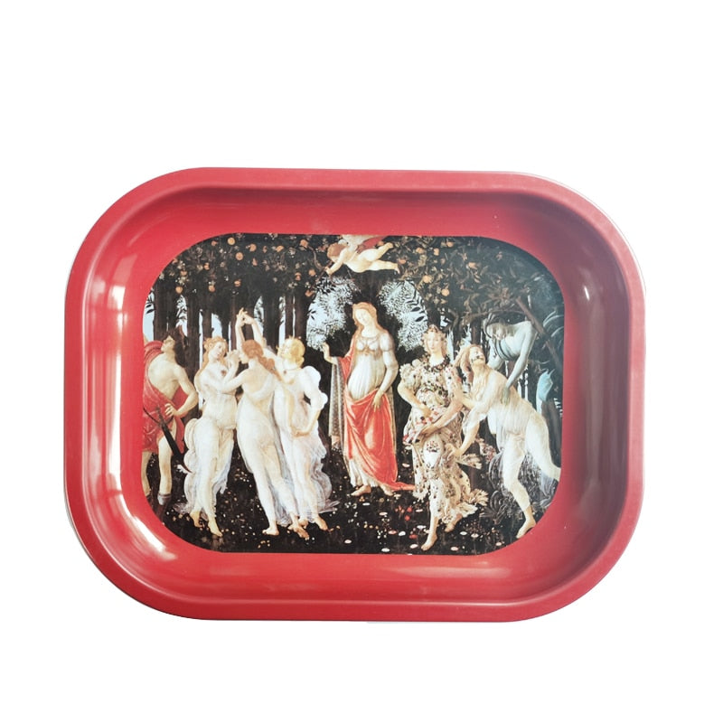 Pink Leaves 420 Rolling Paper Tray