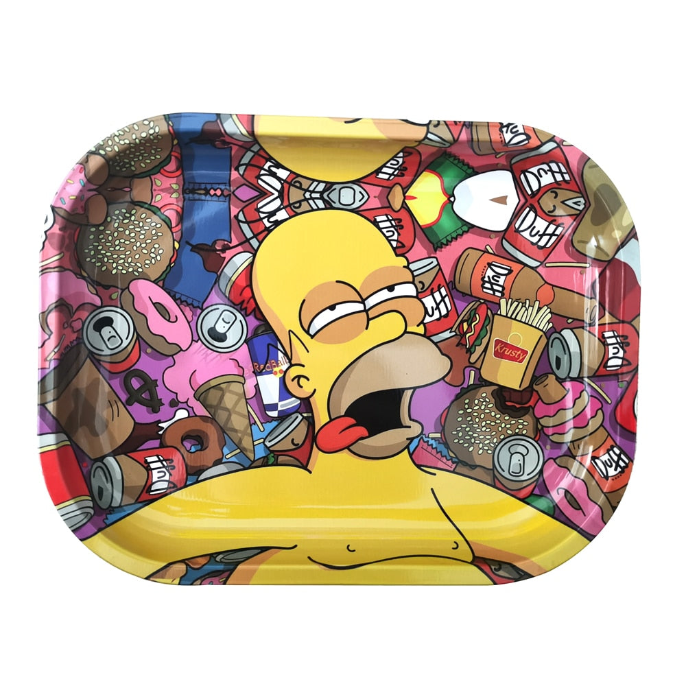 Pink Leaves 420 Rolling Paper Tray