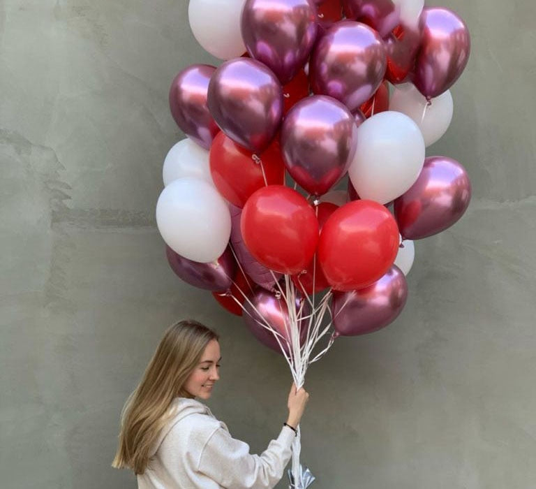 20pc Metal Gold Silver Balloons