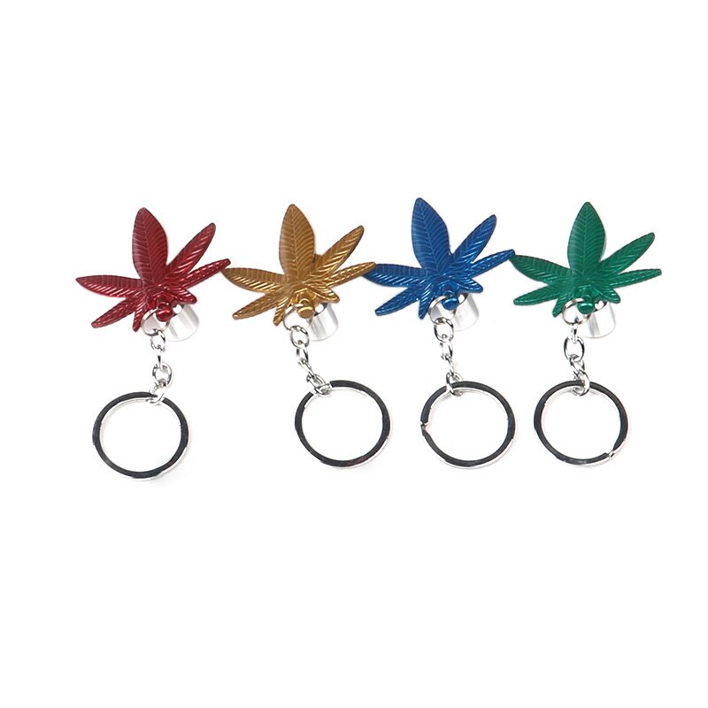 Cannabis / Marijuana Leaf Metal Smoking Pipes with Key Ring
