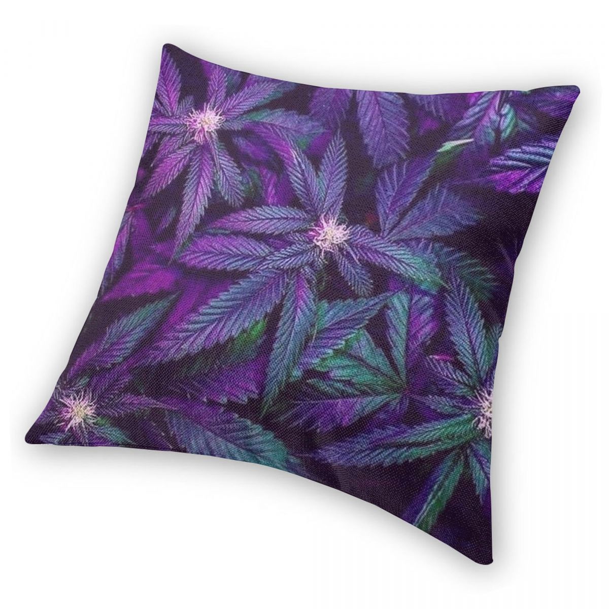 Purple Haze Leaf Square Pillowcase