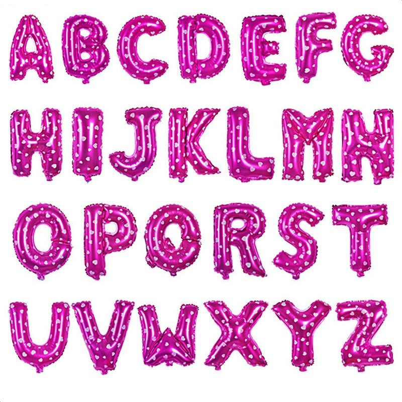 Assorted Color 16 inch Letter A to Z Alphabet Foil Balloons