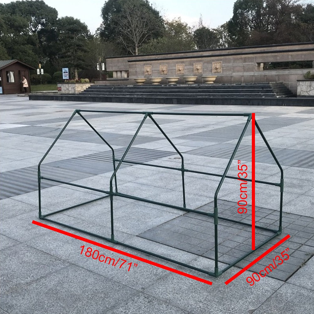 180x90x90cm Greenhouse with PVC Transparent Plant Cover and Frame