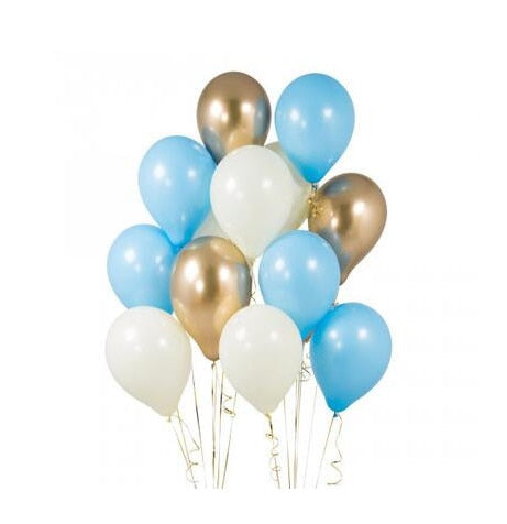 20pc Metal Gold Silver Balloons