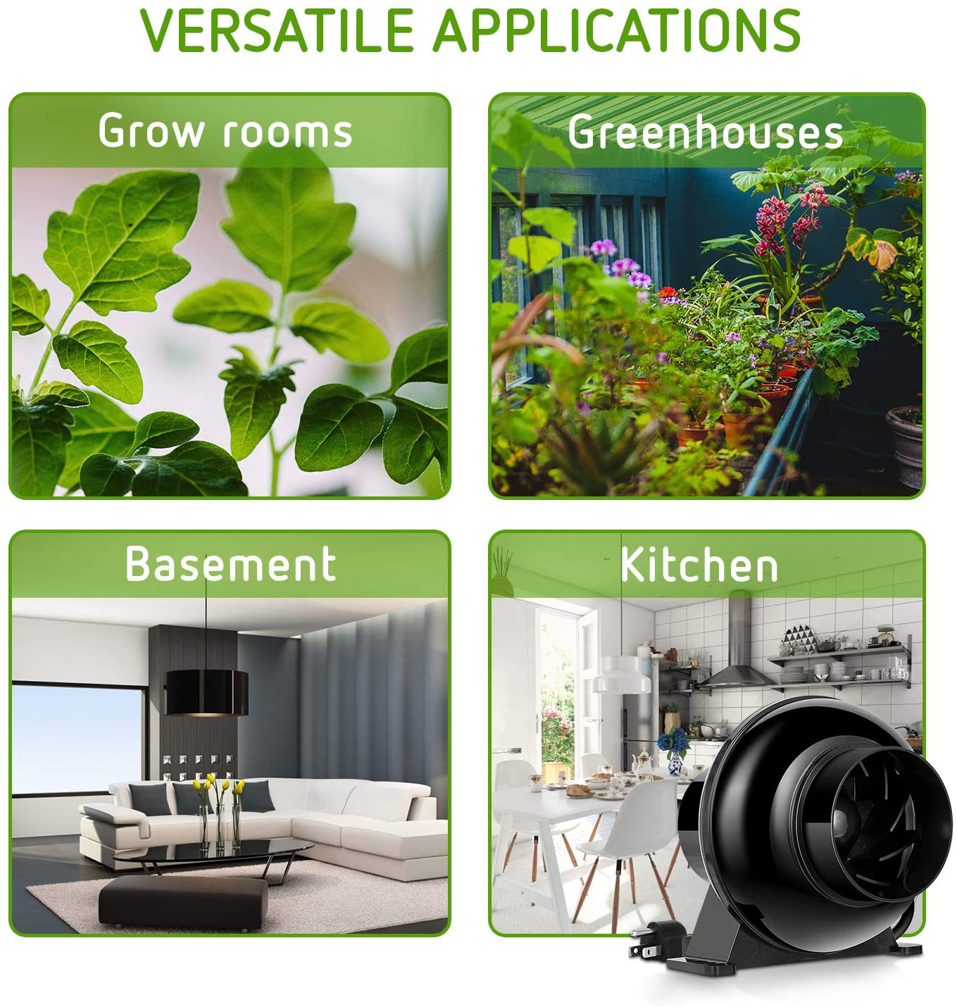 4 Inch Inline Greenhouse Duct Ventilation Fan