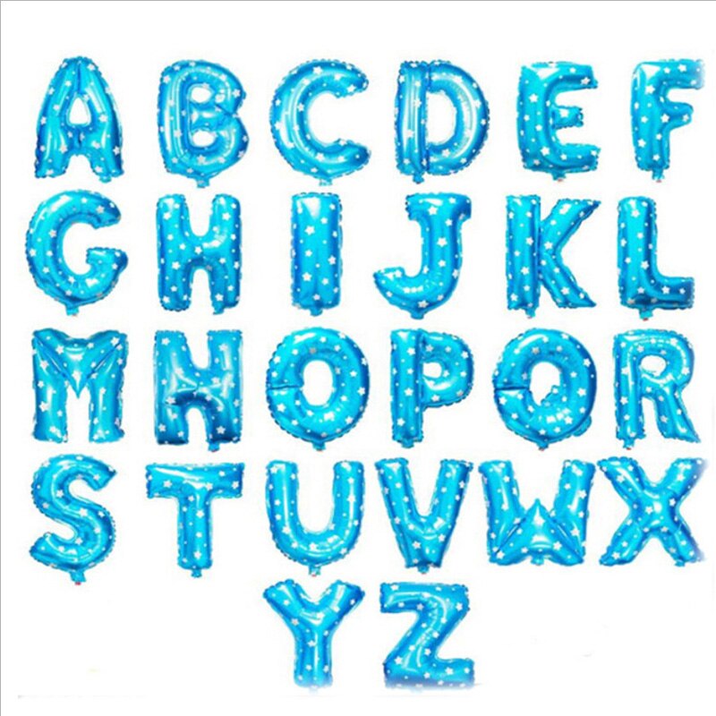 Assorted Color 16 inch Letter A to Z Alphabet Foil Balloons