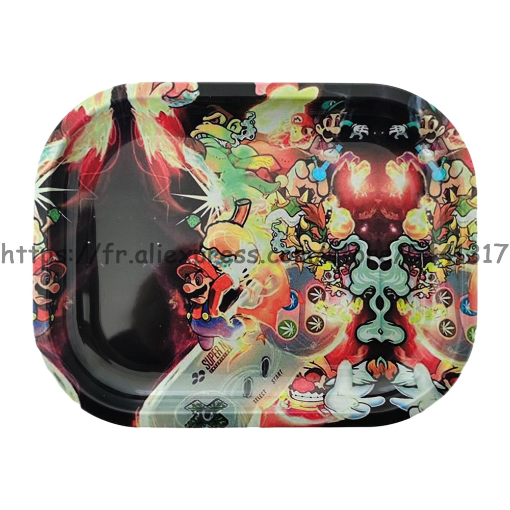 Pink Leaves 420 Rolling Paper Tray