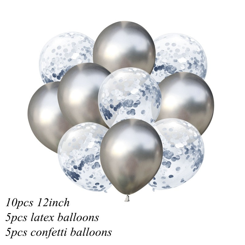 10Pc 1Assorted Color 2inch Metallic Balloons