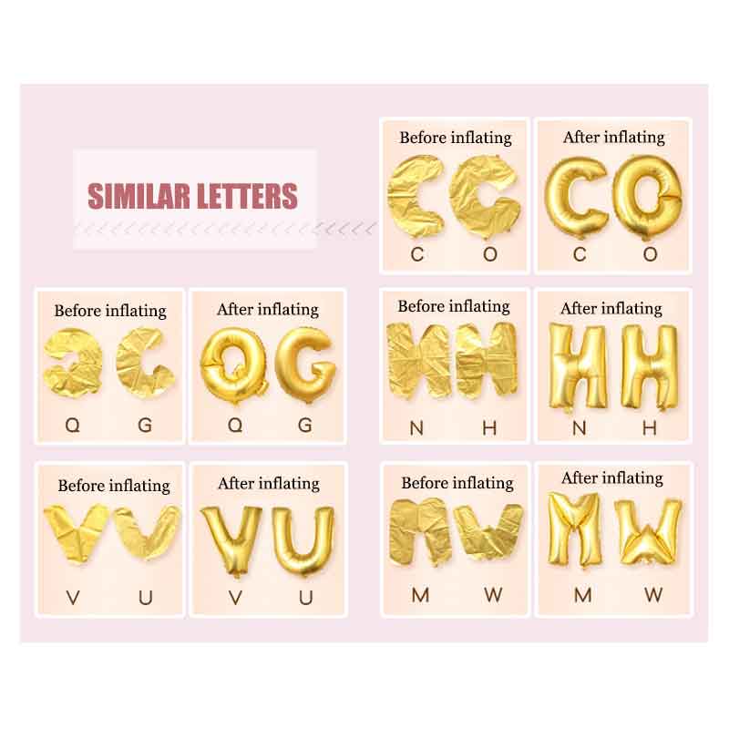 Assorted Color 16 inch Letter A to Z Alphabet Foil Balloons