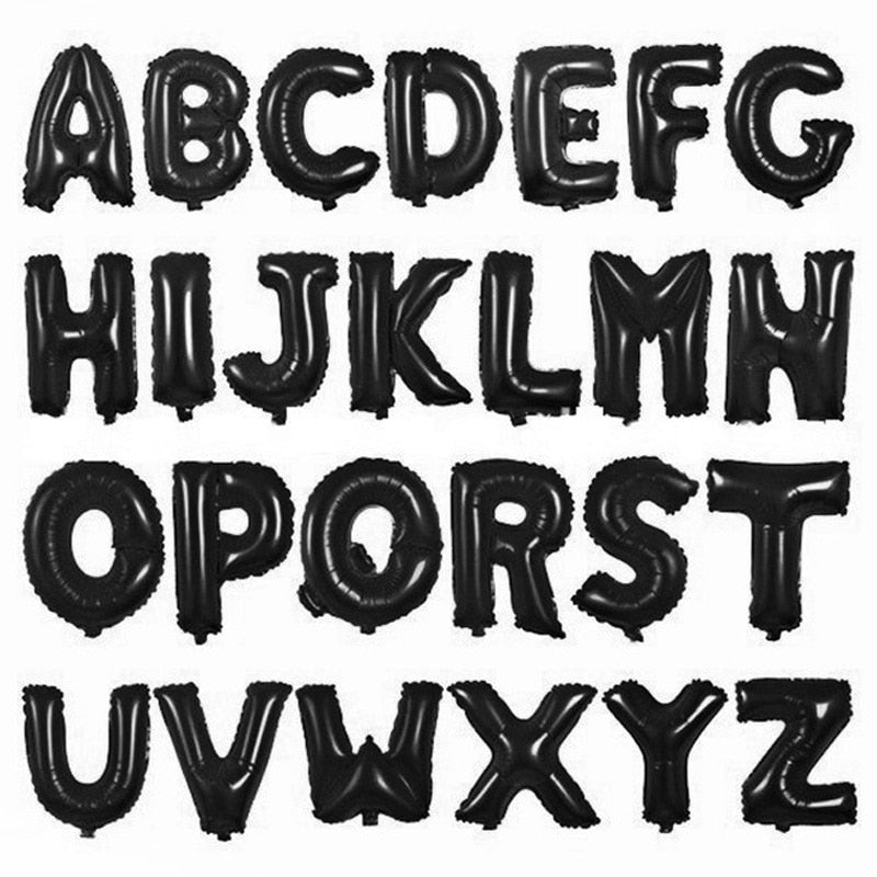 Assorted Color 16 inch Letter A to Z Alphabet Foil Balloons