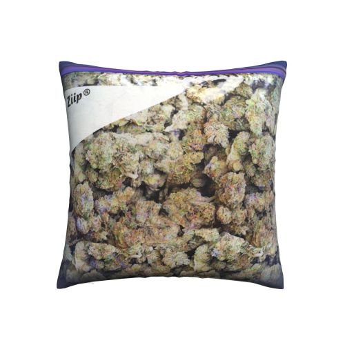 Weed Zip Lock Cannabis Extra Large Square Pillowcase