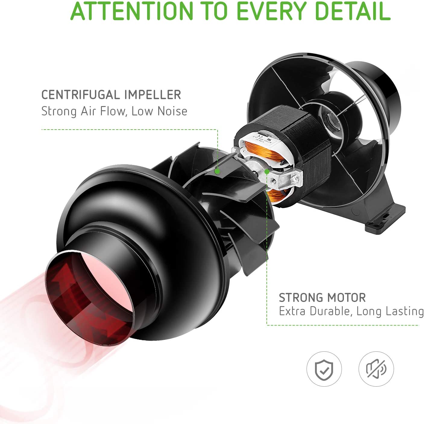 4 Inch Inline Greenhouse Duct Ventilation Fan