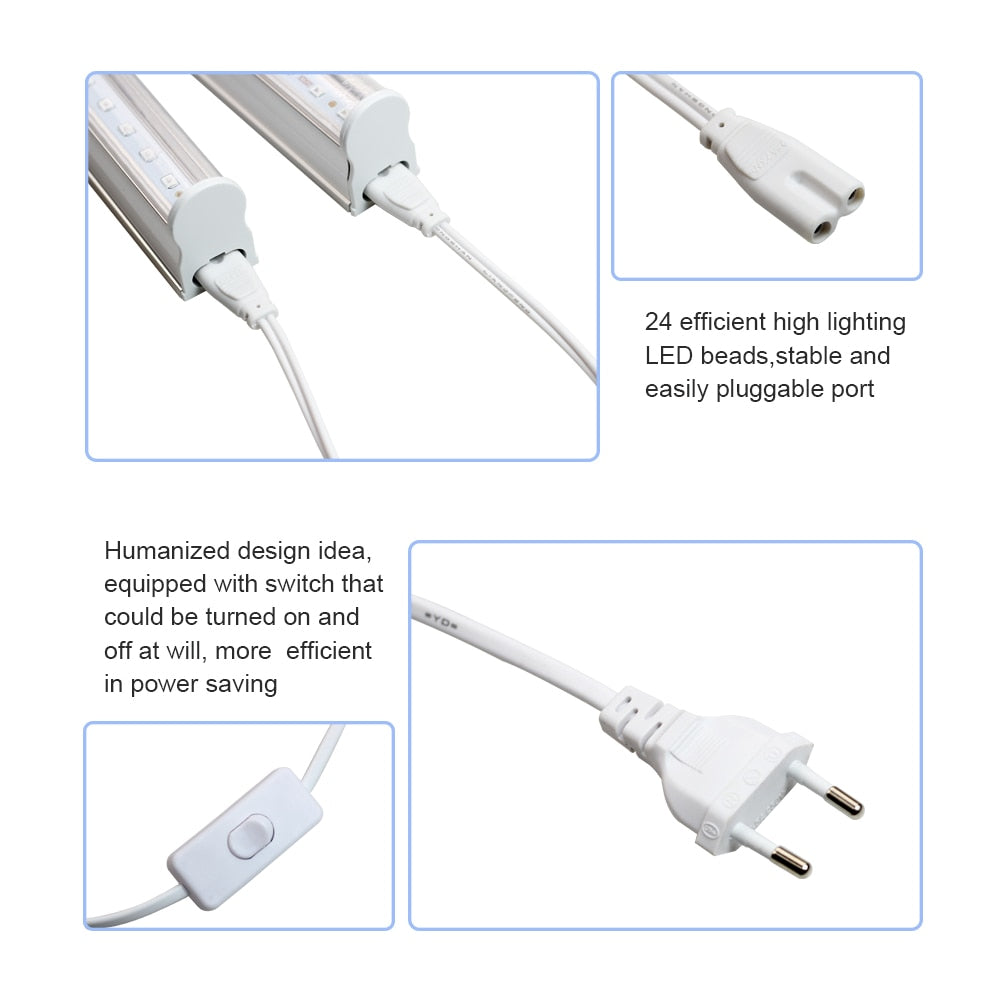 Phytolamp Full Spectrum LED tube bar Grow Light 85-265V
