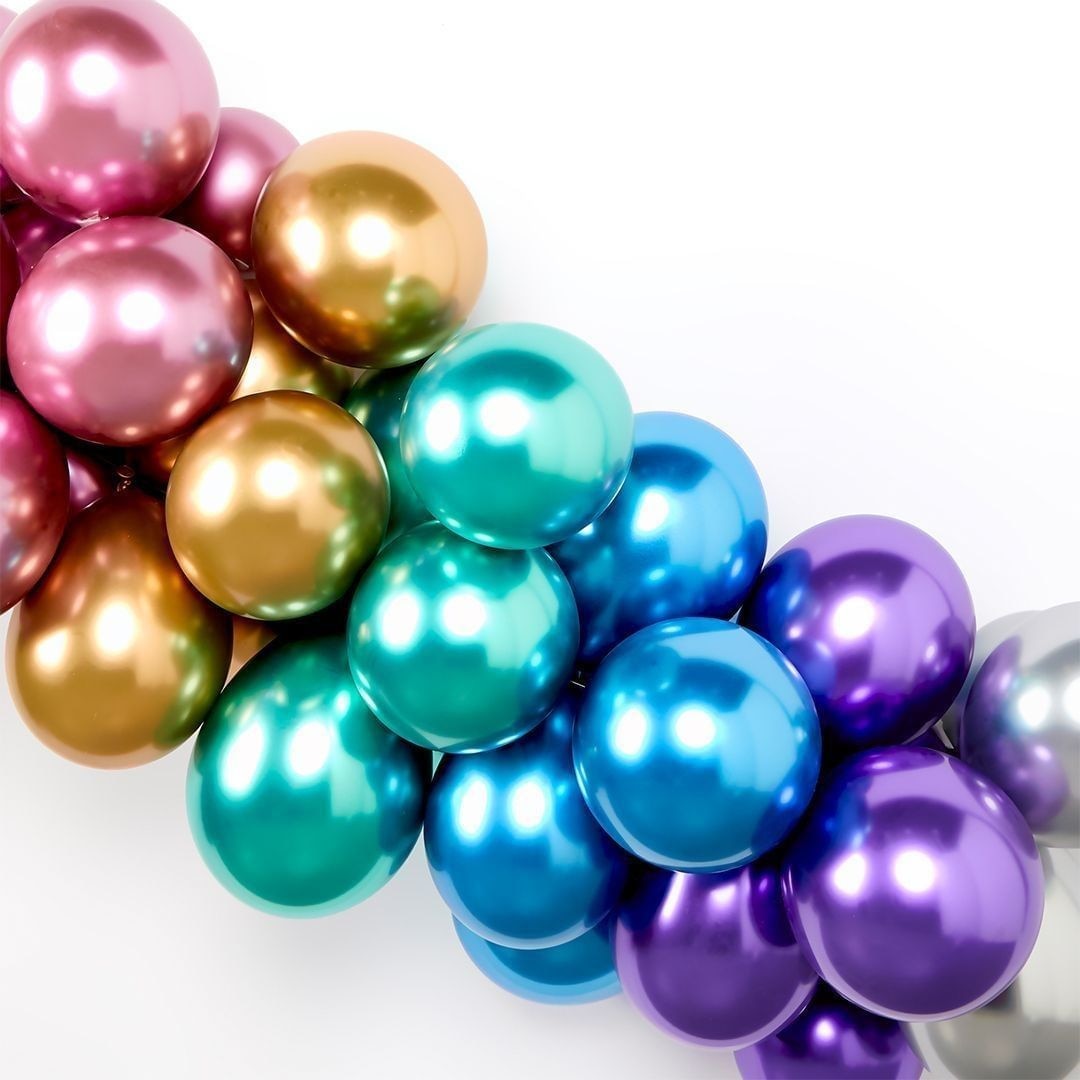 10Pc 1Assorted Color 2inch Metallic Balloons