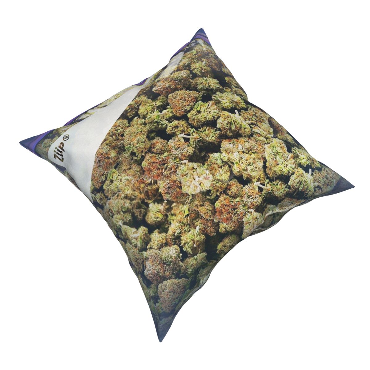 Weed Zip Lock Cannabis Extra Large Square Pillowcase