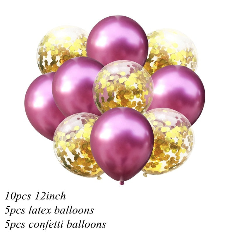 10Pc 1Assorted Color 2inch Metallic Balloons