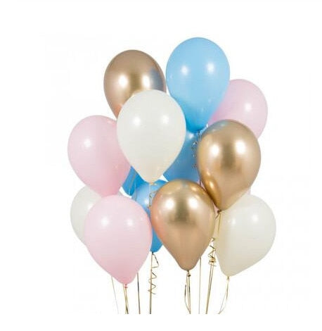 20pc Metal Gold Silver Balloons