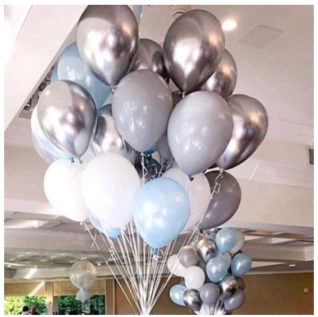 20pc Metal Gold Silver Balloons