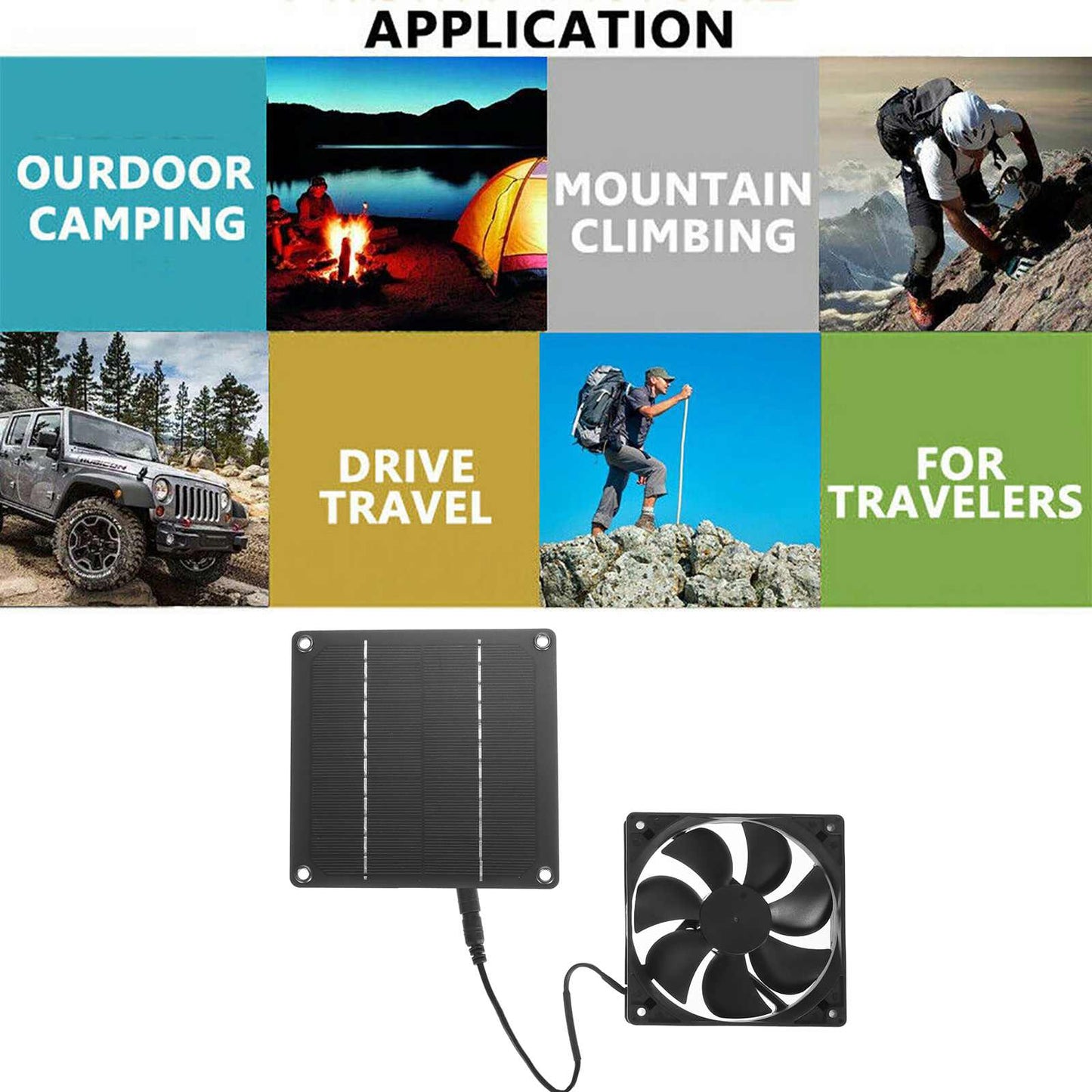 20W 12V Greenhouse Solar Exhaust Fan