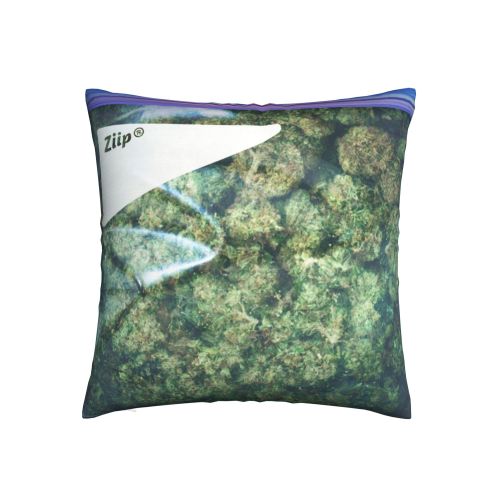 Weed Zip Lock Cannabis Extra Large Square Pillowcase