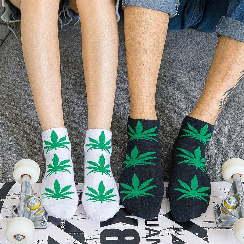 Unisex Cannabis Leaf Ankle Socks