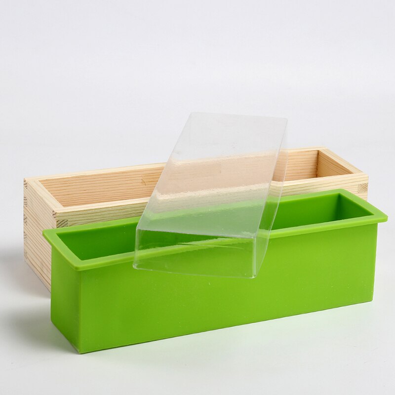 Wooden Soap Making Box With 800g Silicone Soap Mold Liner