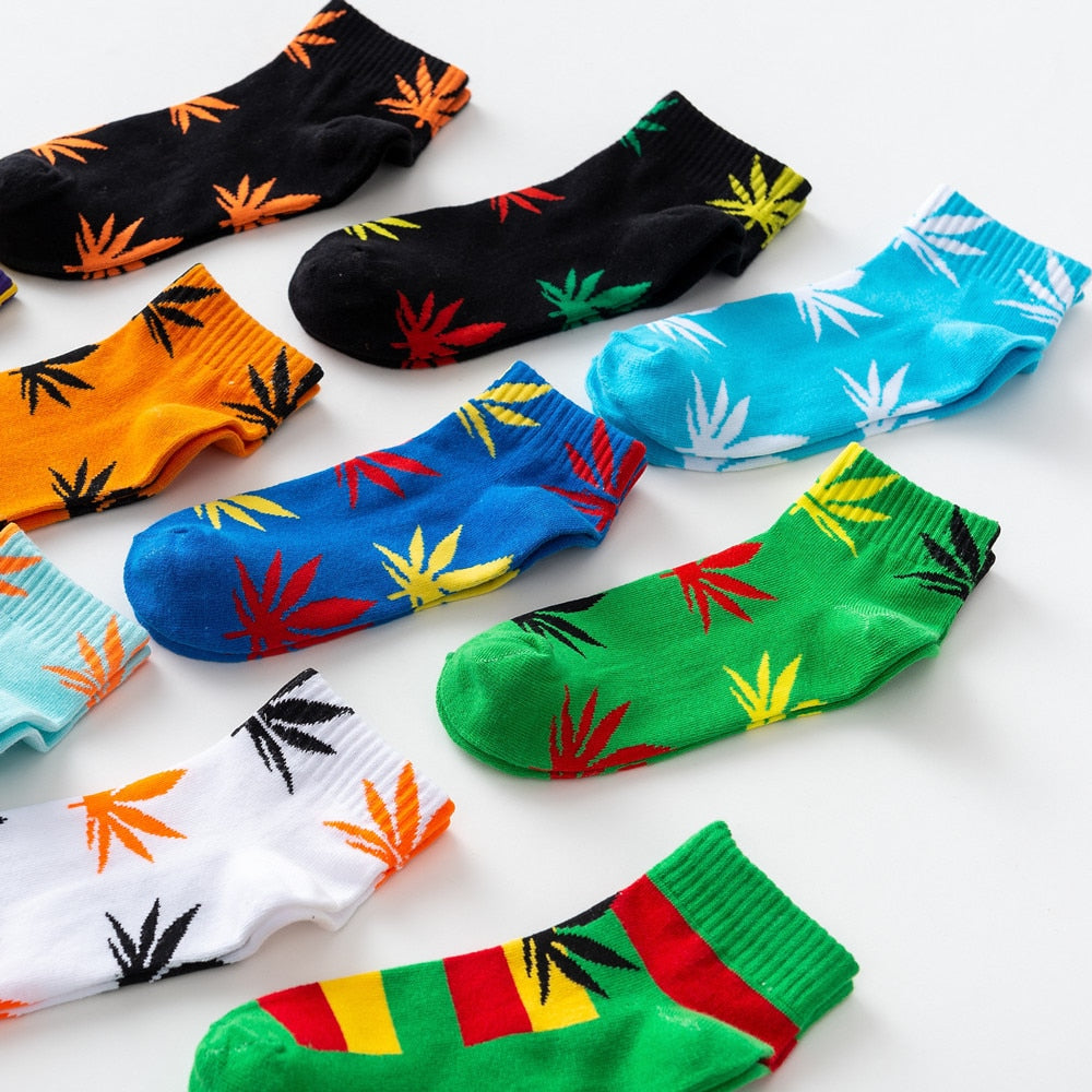 Unisex Cannabis Leaf Ankle Socks