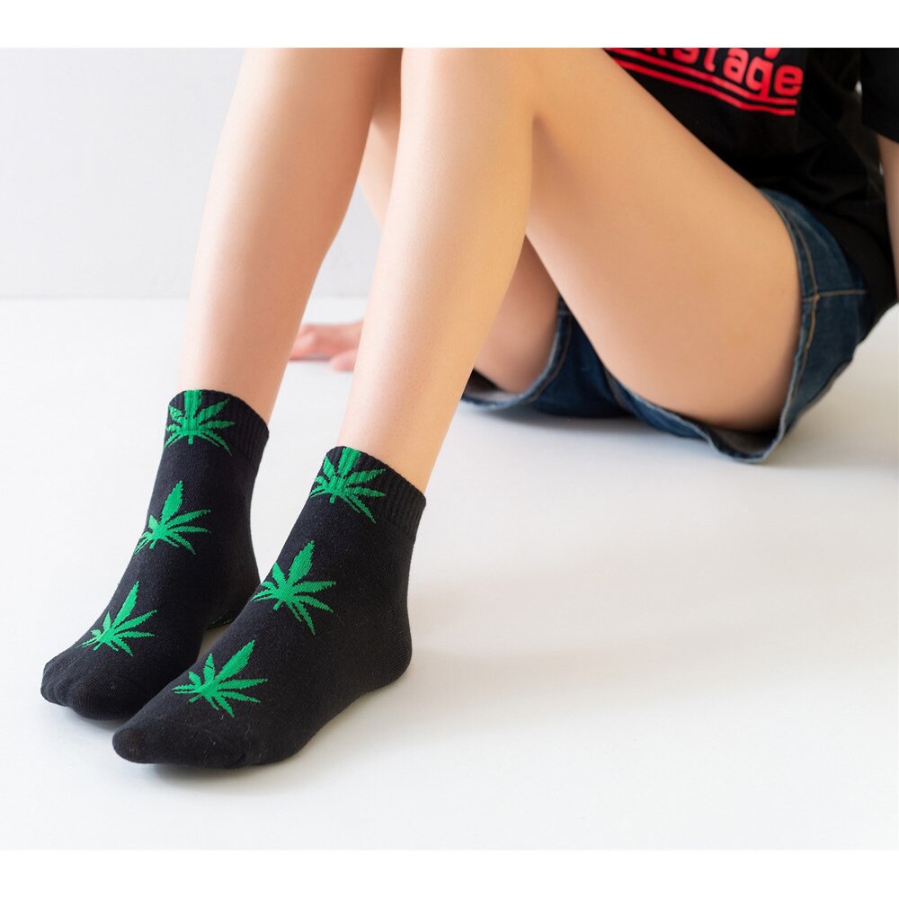 Unisex Cannabis Leaf Ankle Socks
