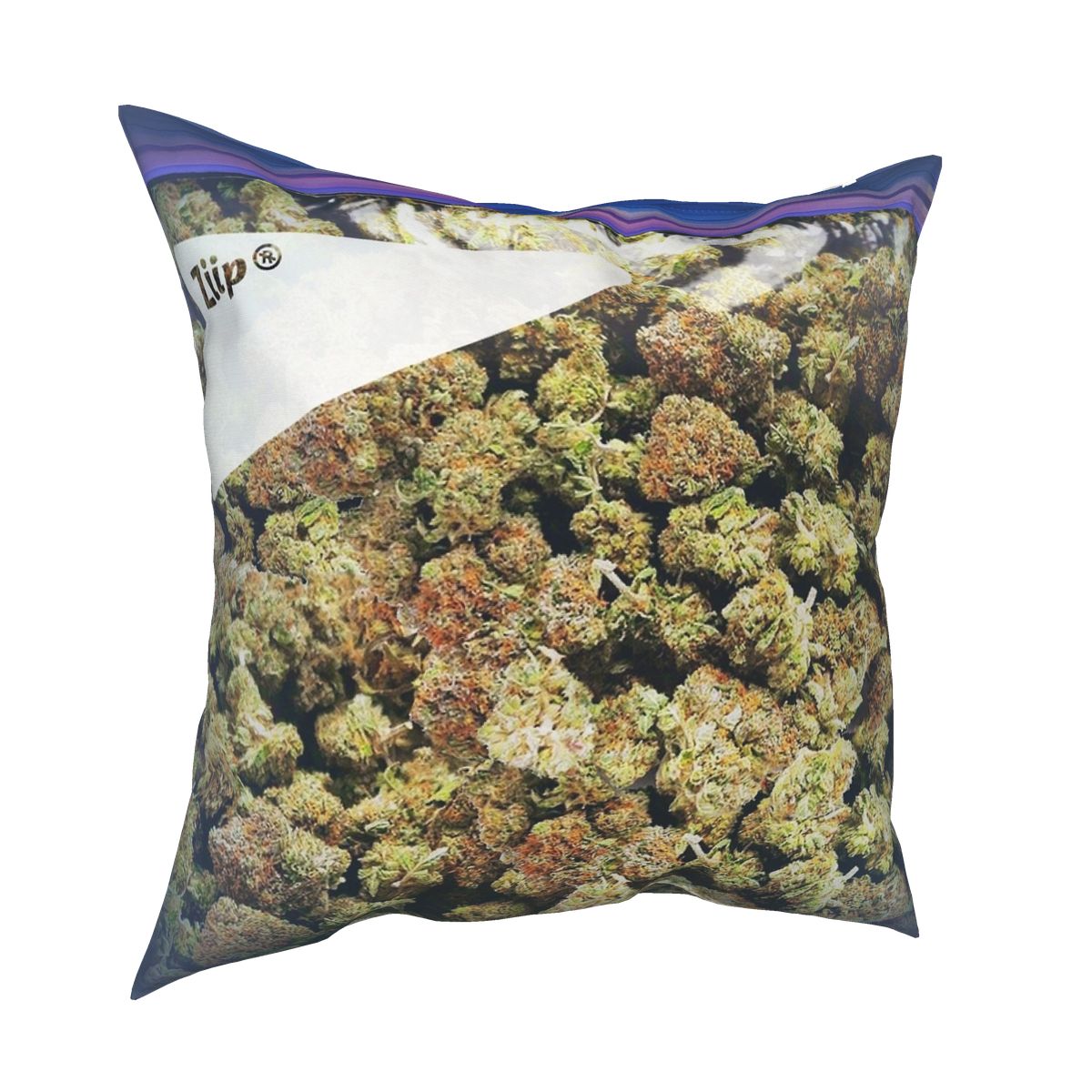 Weed Zip Lock Cannabis Extra Large Square Pillowcase