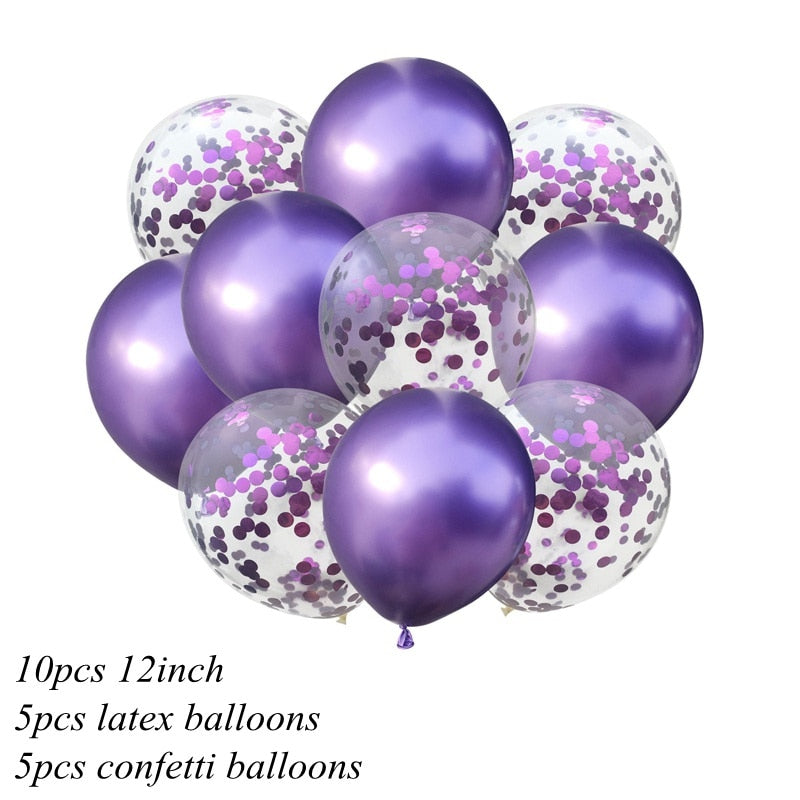 10Pc 1Assorted Color 2inch Metallic Balloons