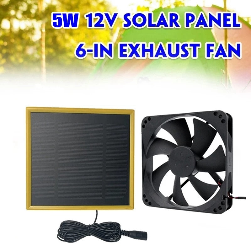 12V 5W Solar Exhaust Fan Air