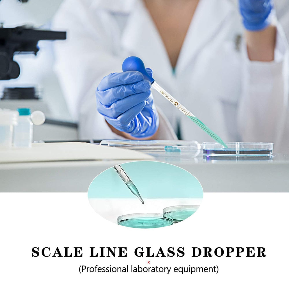 3 Pieces Glass Graduated Droppers