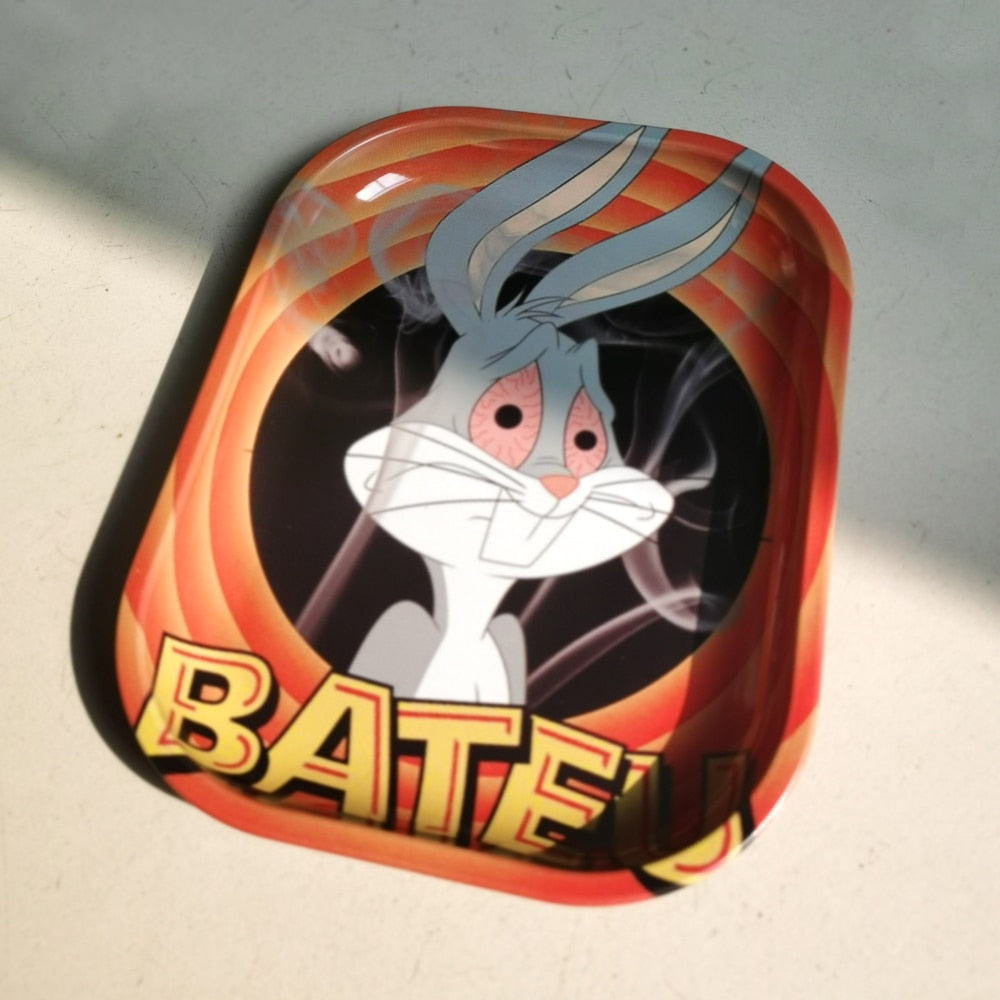 Pink Leaves 420 Rolling Paper Tray