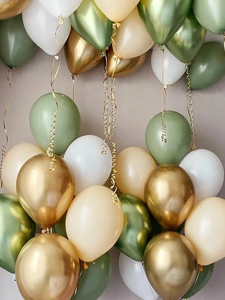 40pcs 10inch Green Latex Balloons