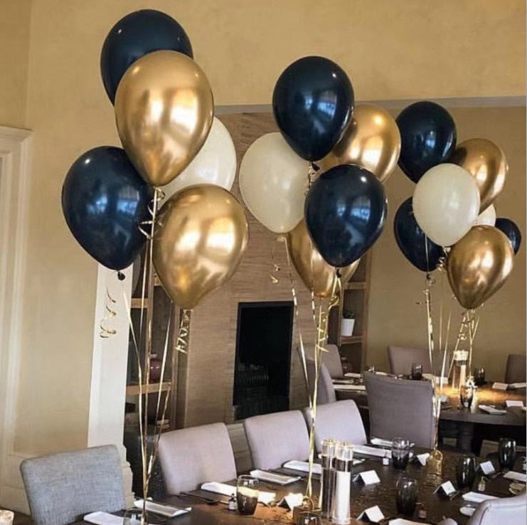 20pc Metal Gold Silver Balloons