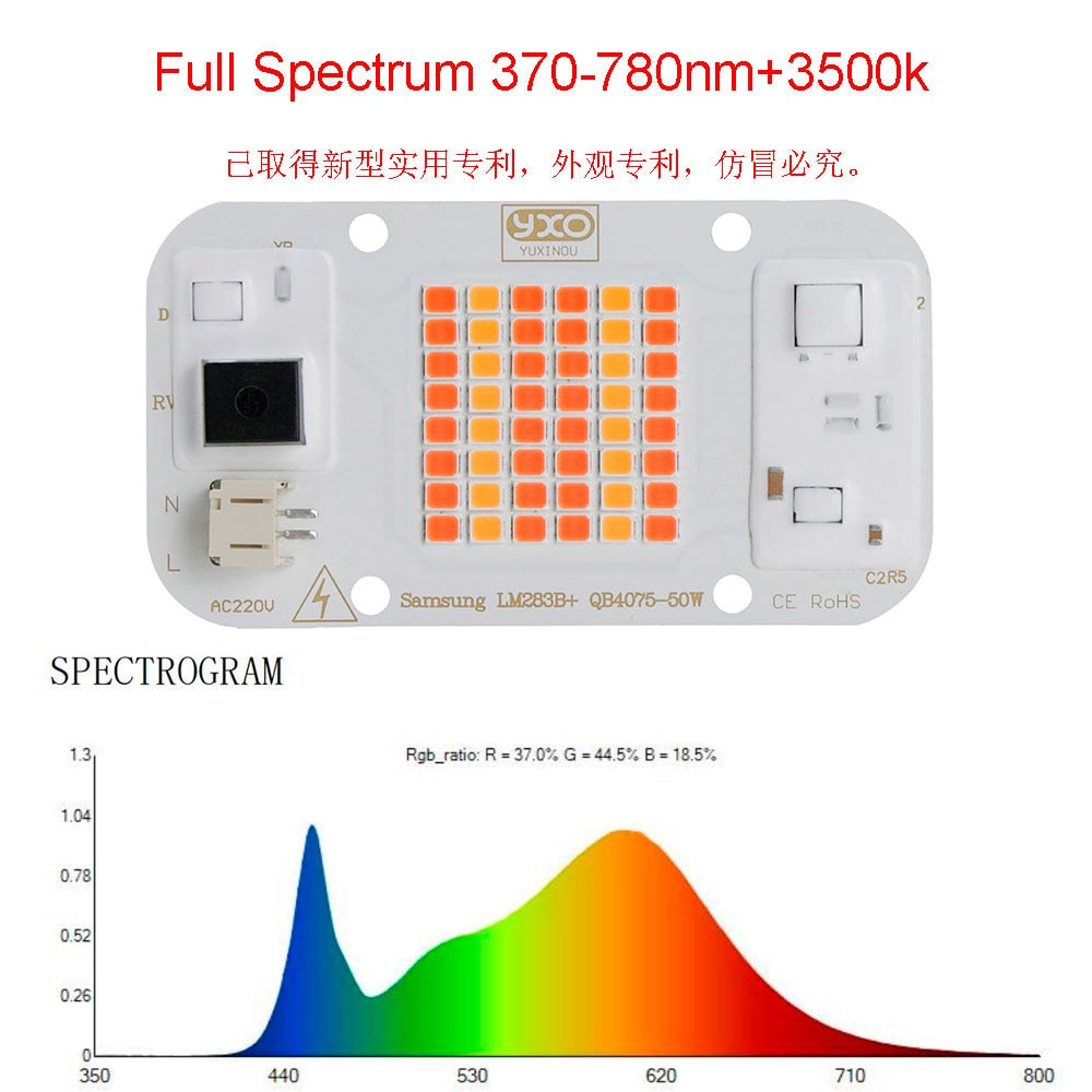 50W Driverless DOB Full Spectrum LED Chip