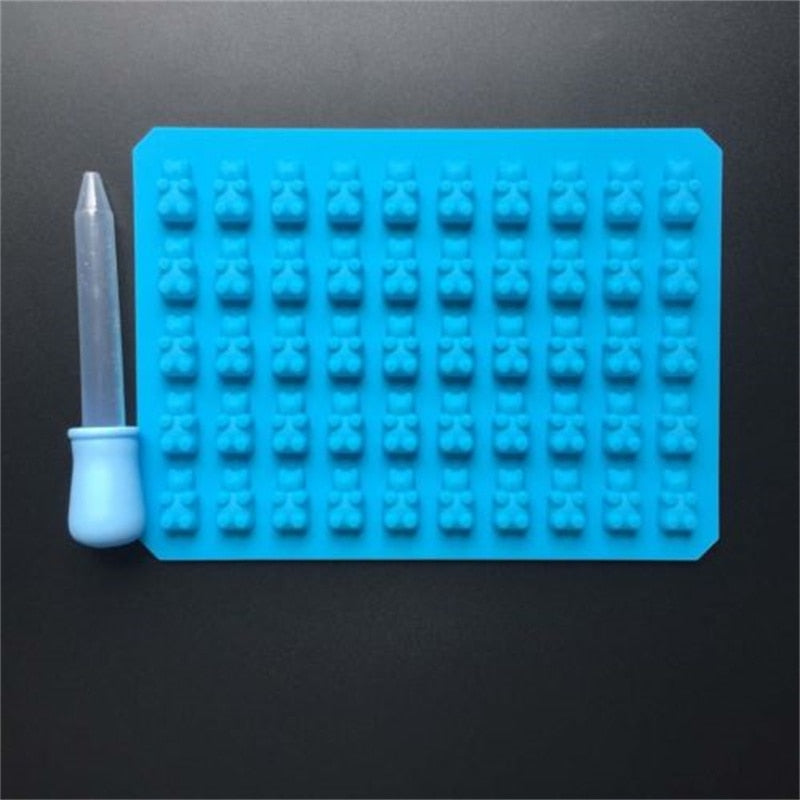 Assorted Color Silicone Gummy Bear/Chocolate Mold With Dropper