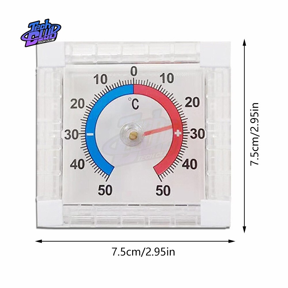 Self Adhesive Round High Accuracy Thermometer For Indoor/Outdoor Wall Greenhouses