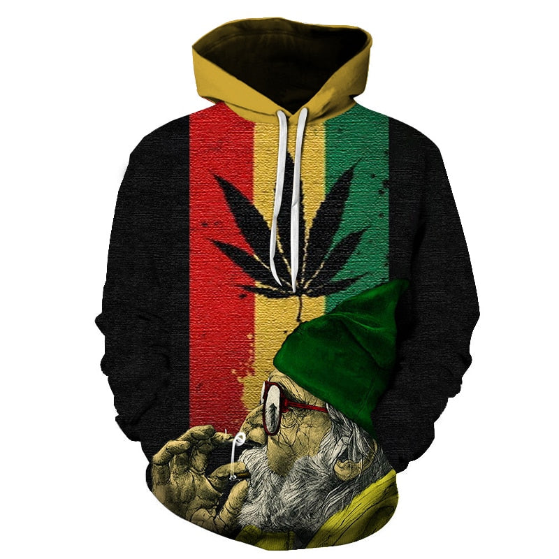Assorted Unisex Cannabis Leaf Oversized Hoodies