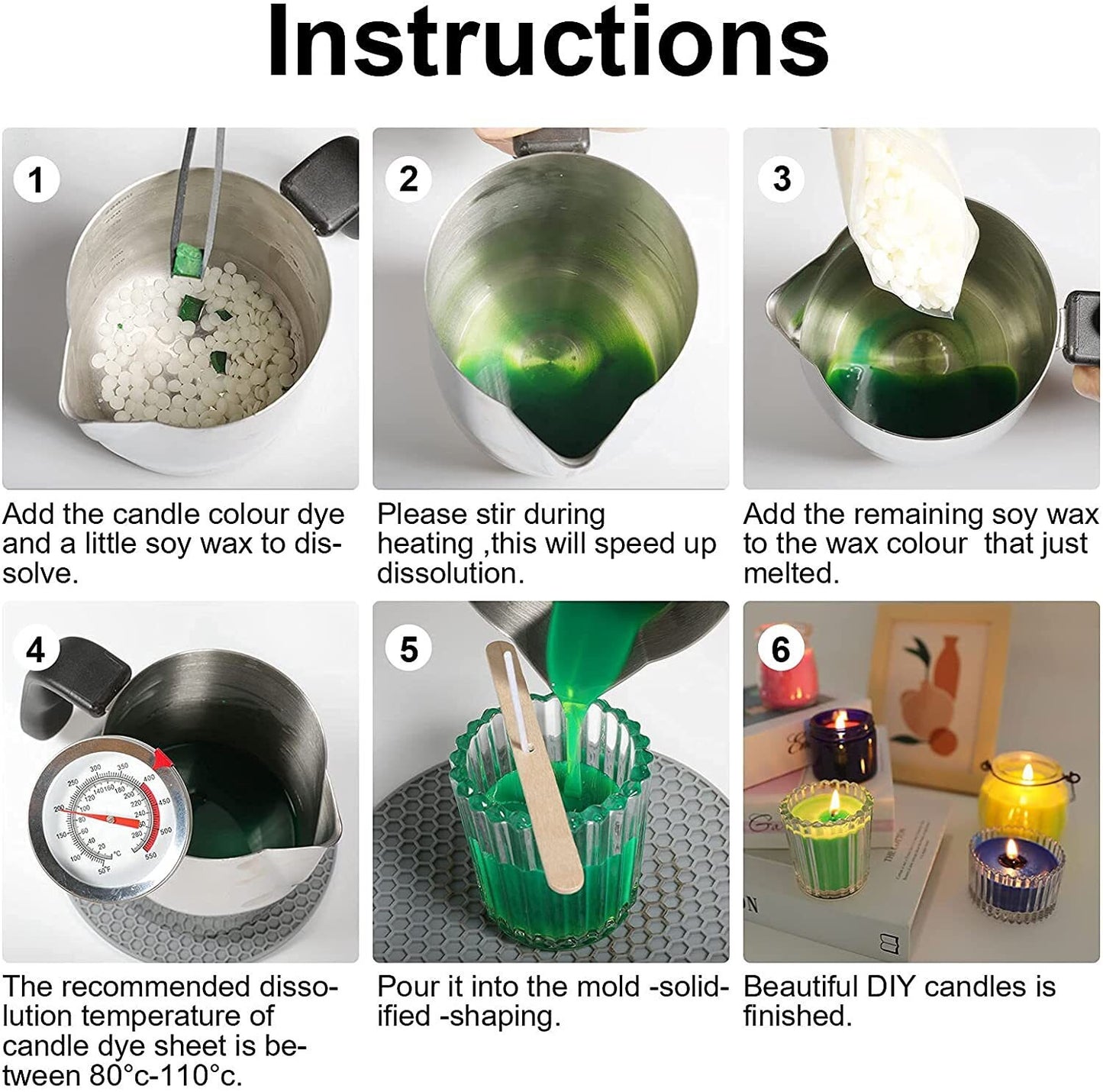 Assorted Vivid Candle/Soap Making Wax Pigment Dye Colors